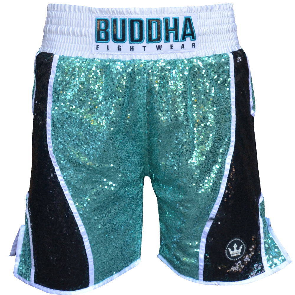 Pantaloncino Boxe Buddha Fanatik Verde-Nero