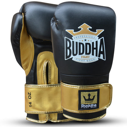 Guantoni da Boxe Buddha Top Fight Nero-Oro