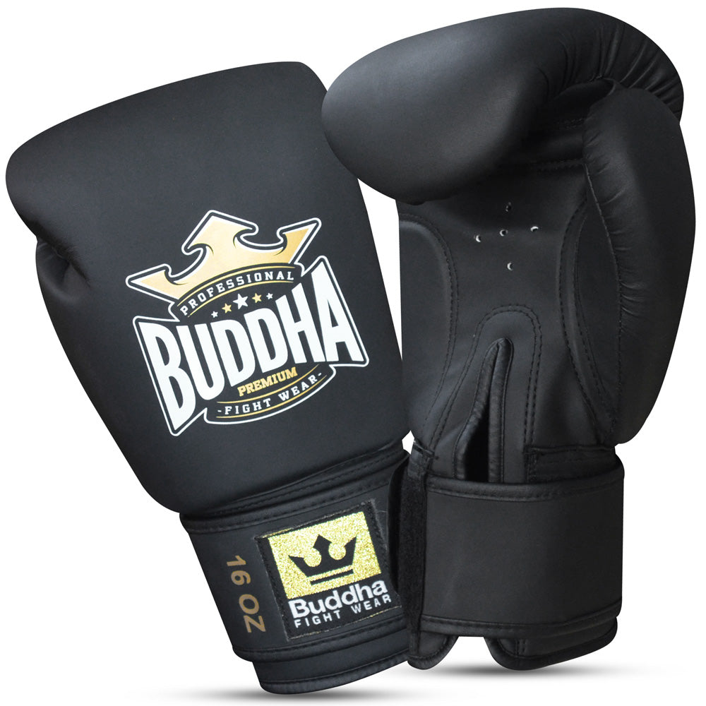 Buddha Classic Black Boxing Gloves