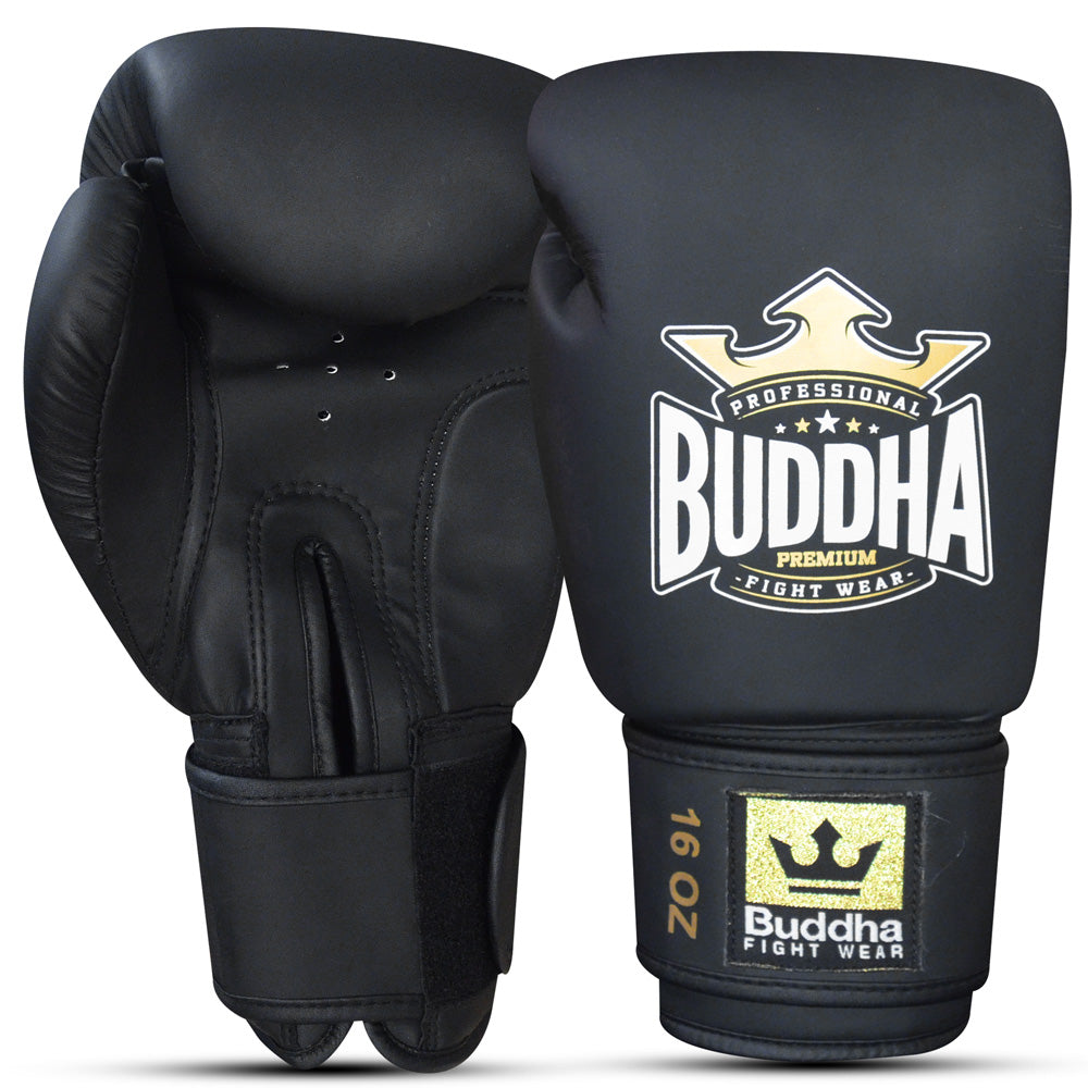 Buddha Classic Black Boxing Gloves