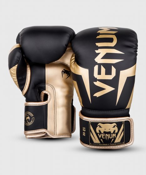 VENUM Elite Boxing Gloves Black/Gold 