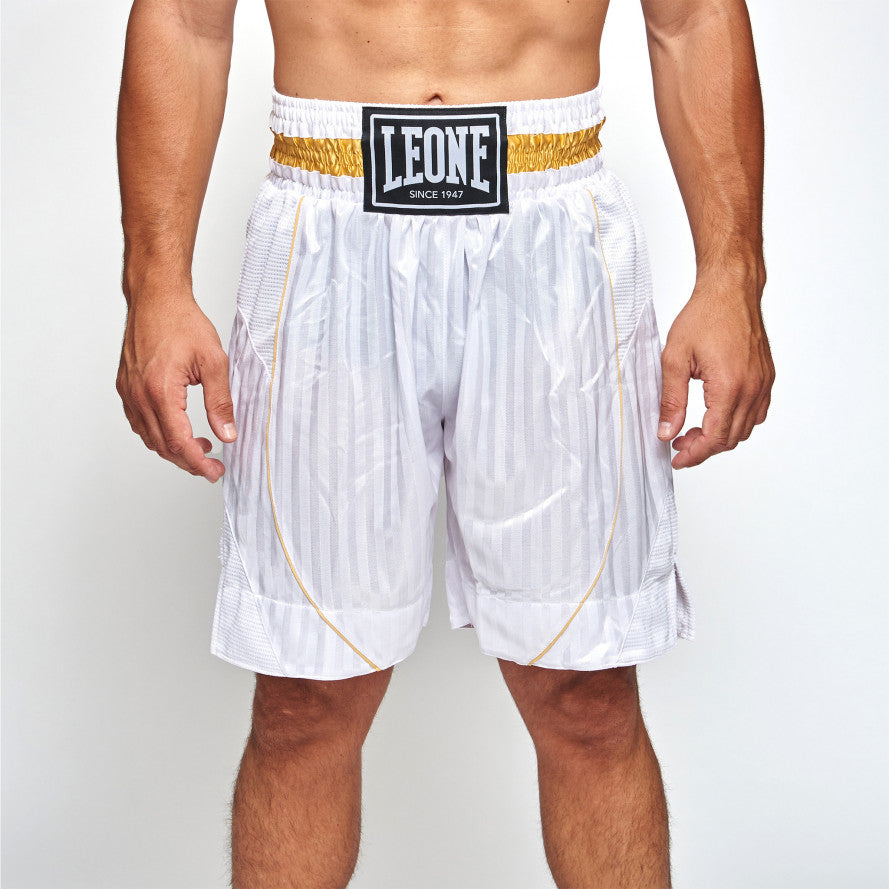 Pantaloncino Boxe Leone 1947 Premium AB240 Bianco