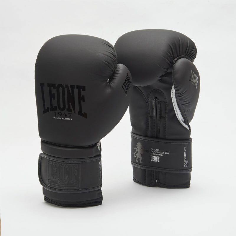 Guantoni da Boxe Leone B&W Black Edition GN059 Nero