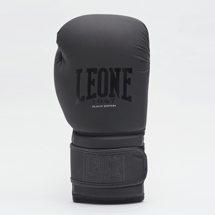 Leone B&amp;W Black Edition Boxing Gloves GN059 Black