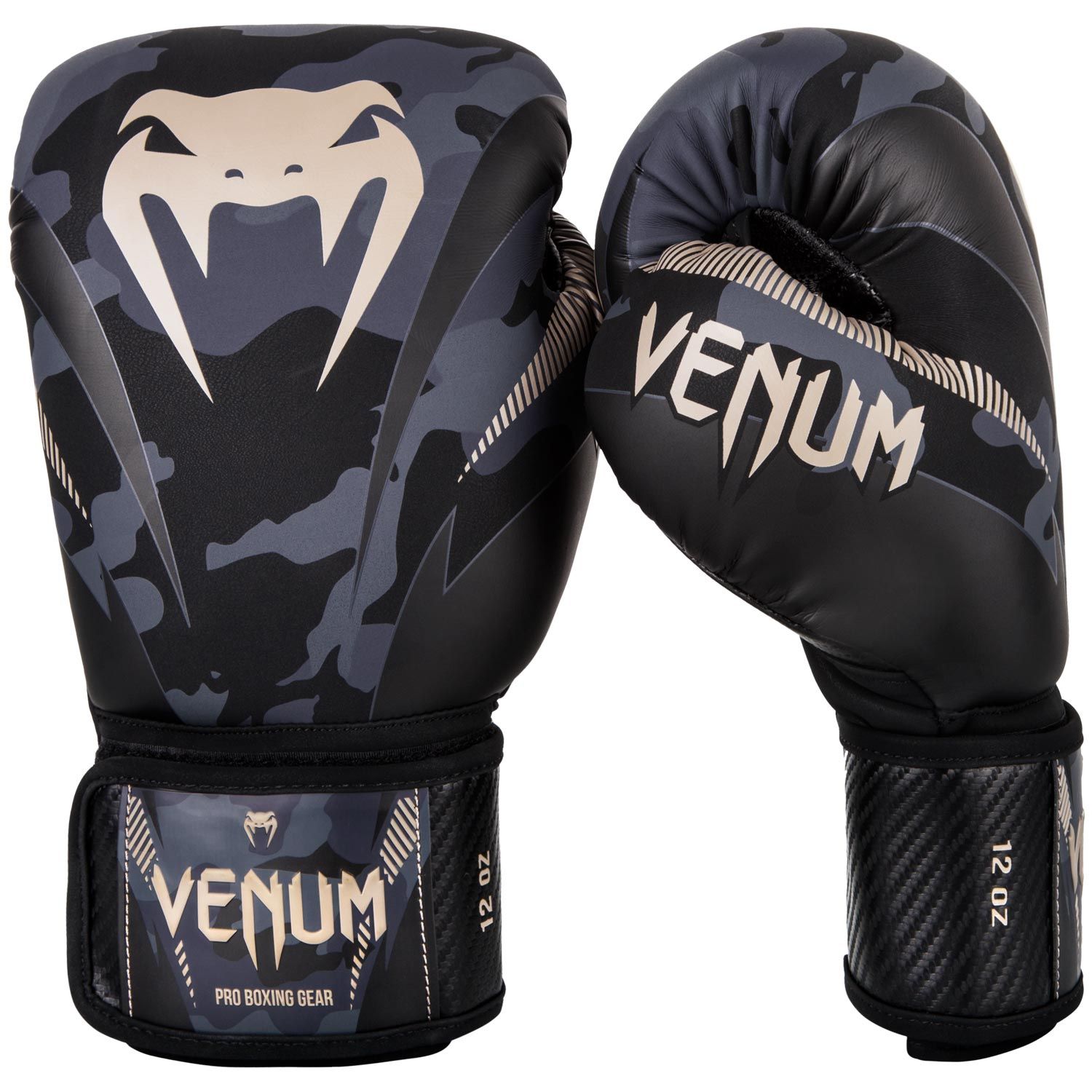 VENUM Impact Boxing Gloves Black Camo 
